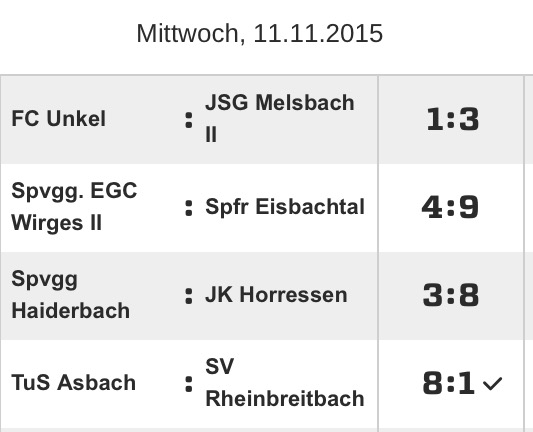 E-Jugend Achtelfinale am 11.11.2015
