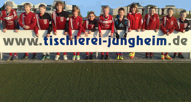 Das Team vom 14.03. bei EX TUS Torwart Werbung
